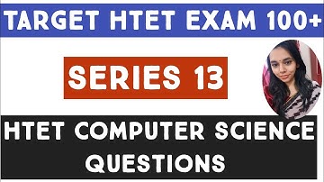 HTET Computer science test series 13 //NS CLASSES