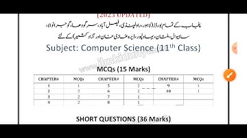 11th Class math Pairing Scheme 2024 | 1st Year computer Scheme 2024 | computer Class 11 Scheme 2024