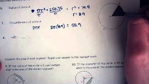Secondary II - 10.2-10.3 arc length and area of a sector (2nd video)