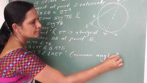 TANGENT SECANT SEGMENT THEOREM