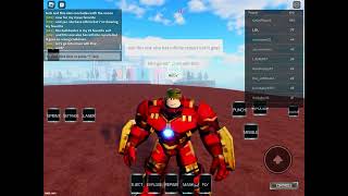 playing as iron man in roblox!