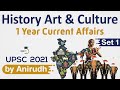 Complete One Year History, Art & Culture Current Affairs for UPSC Prelims 2021 Set 1 #UPSC​​ #IAS