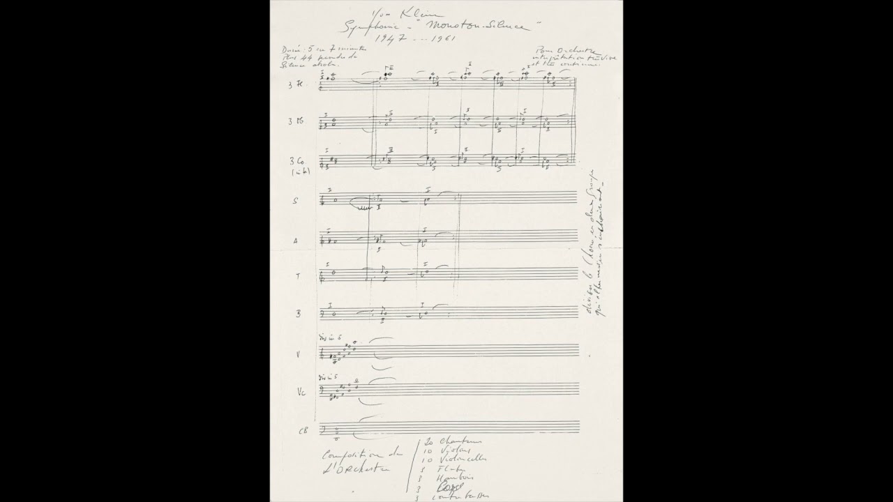 Yves Klein - Symphonie – Monotone-Silence (1947  1961