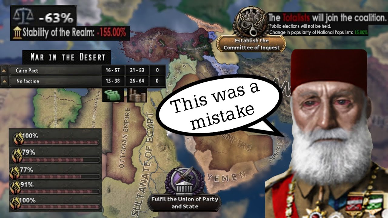Hoi4 Kaiserreich Playing National Populist Ottomans was a mistake