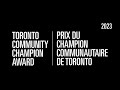 Toronto community champion award