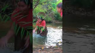 Catch Crocodile and fish #primitivevillagelife #village_cooking #primitivevillage #catchingfish