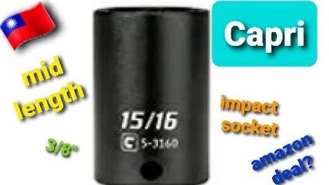 CAPRI 15/16" semi-deep impact socket 3/8" drive #CP53160