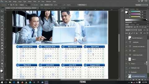 How To Design a Calendar in Photoshop CS6   Tutorial In English 2019