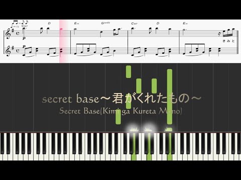 Piano Secret Base 君がくれたもの ZONE あの花Anohana