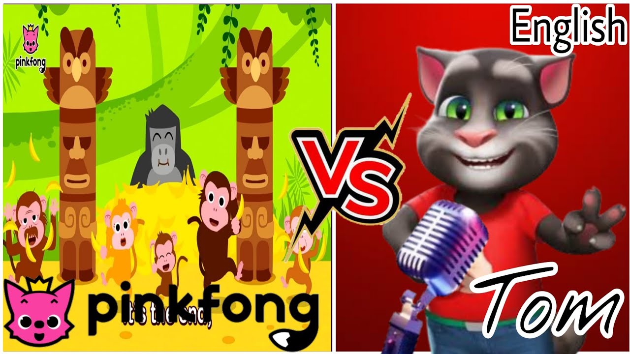 Monkey Banana Faster Version | Baby Monkey | Talking Tom |Animal Songs | Pinkfong Songs for Children