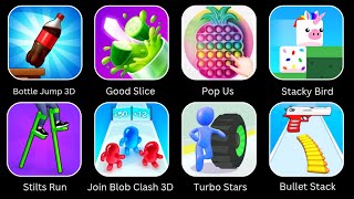 Join Blob Clash 3D, Bottle Jump 3D, Turbo Stars, Good Slice, Bullet Stack, Pop Us, Color Roll 3D... screenshot 1