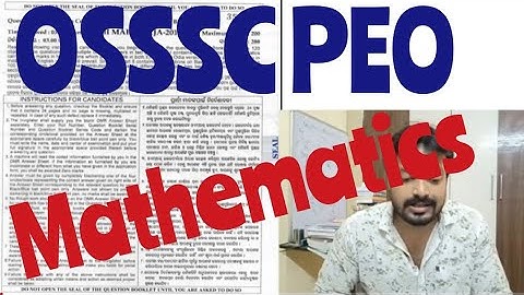 PEO & JA Previous Year Question Paper of OSSSC | OSSSC Junior Assistant 2018 | OSSSC PEO & JA 2023