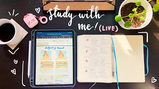LIVE real-time study with me! | harvard pre-med neuro exams 🤍✨