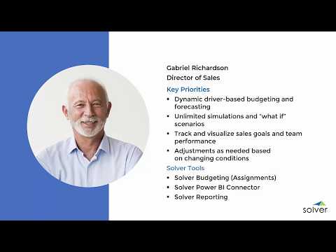 Using Solver CPM Suite To Streamline and Automate Planning, Budgeting, & Forecasting