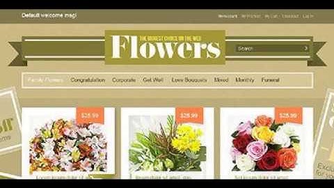 Preview Green _ White Flower Shop Magento Theme by Hermes