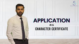 Application #1 | Character Certificate | Class 1st Year |