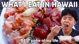 What I Eat in Hawaii Vlog: Fresh Poke, Loco Moco, Garlic Shrimp, & McDonalds