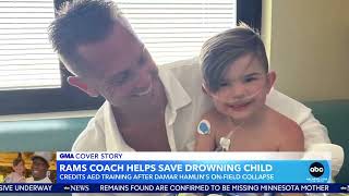 THIS IS AWESOME defensive coordinator Raheem Morris and doctor reunite with family s son