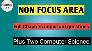 Plus two computer science non focus area|full chapters