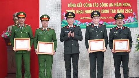 Công an huyện Tam Nông tổng kết công tác công an năm 2024 triển khai nhiệm vụ năm 2025