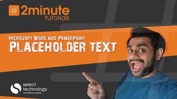 Microsoft Word PowerPoint: Placeholder Text