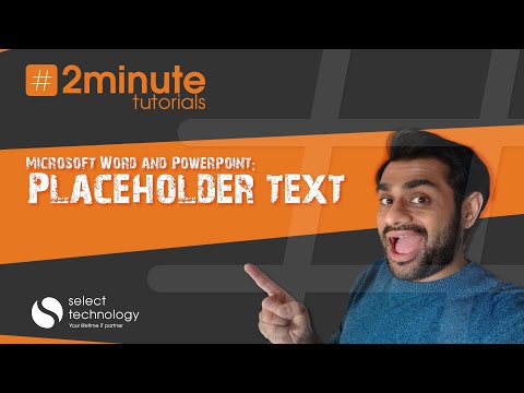 Microsoft Word PowerPoint: Placeholder Text