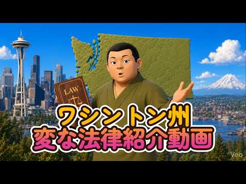 【ダメリカ法律集】ケイロカミオカが紹介する、ワシントン州の変な法律 #法律 #おもしろ動画