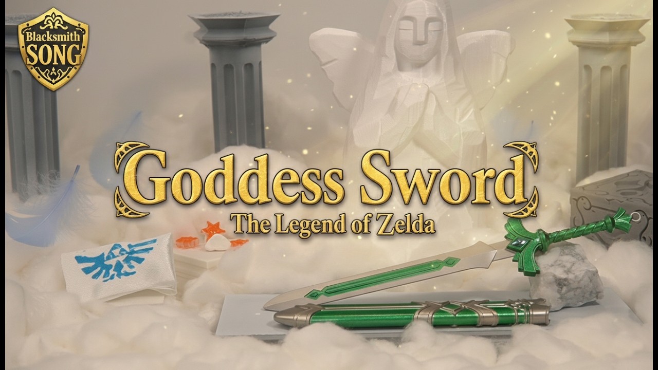 Goddess Sword Replica – 21cm Die-Cast Metal | Before the Legend Was Forged — video still from the handmade miniature scene