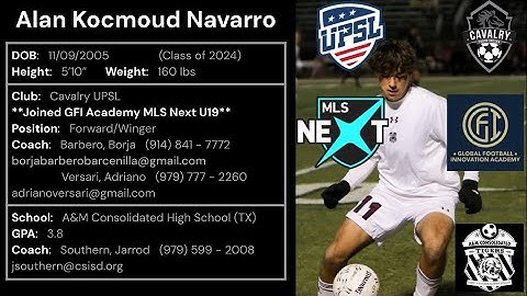 Alan Kocmoud 2024 MLS Next Forward | 