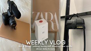 WEEKLY VLOG | ALOT OF FILMING + EDITING, BORING STUFF, DINNER DATES &amp; MORE | TASHAY SIRJUE