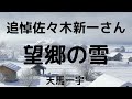 追悼 佐々木新一さん 望郷の雪