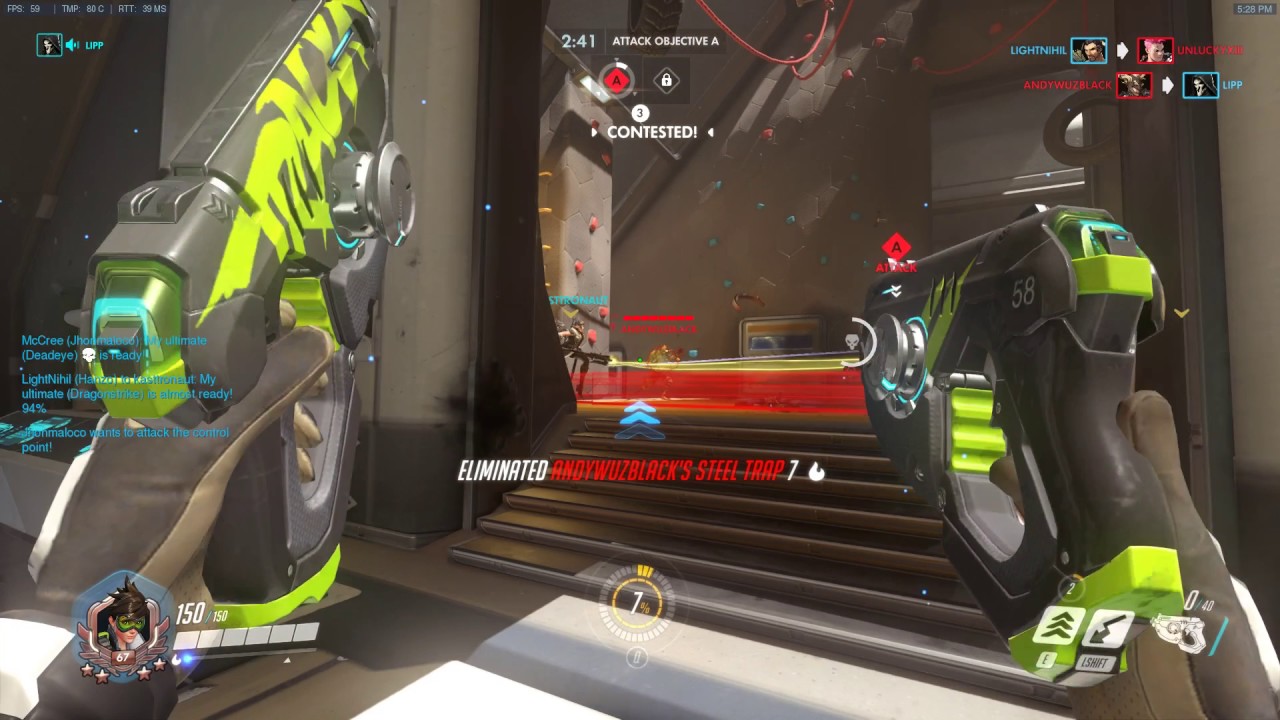 Overwatch Raptors Overwatch: Raptor goes 6 and 1 on Tracer w/ PotG - YouTube