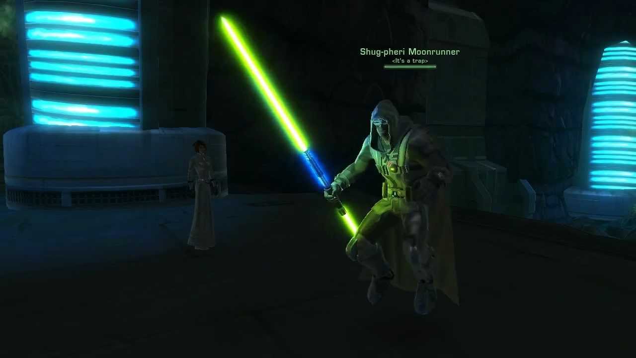 jedi with double bladed lightsaber