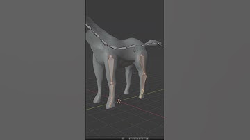 Few minutes Blender - Horse - MetaBall - How to basic Rig 3D horse model #blender #shorts
