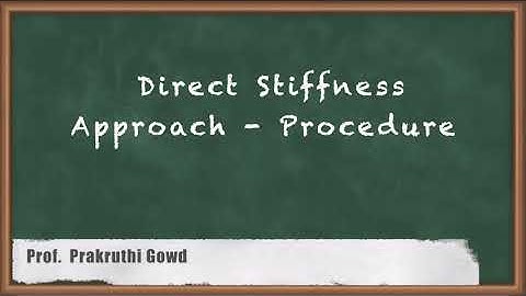 Direct Stiffness Approach - Introduction to Stiffness Method in Matrix Form