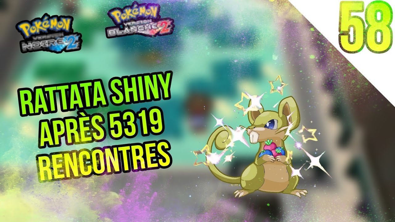 [Réac 🔴 ] Rattata shiny après 5319 RE's sur pokémon Noire 2 - YouTube