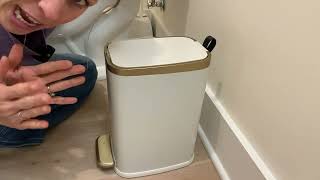 CEROELDA Small Bath Trash Can with Lid Soft Close-3 ways this chic trashcan beats the competition! screenshot 4