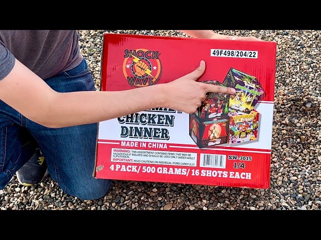 4pc FAMILY CHICKEN DINNER SHOCK WAVE FIREWORKS CAKE ASST. class=