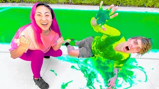 I TURNED CARTER'S POOL INTO SLIME!!