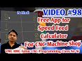 Best app for feed speed calculator in cnc machine shop