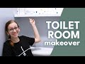 Toilet Room Bathroom Makeover | DIY Whitney