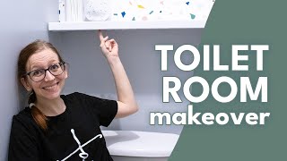 Toilet Room Bathroom Makeover | DIY Whitney