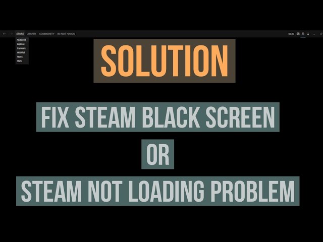 How To Fix Steam Black Screen Error  Steam Not Loading Problem[Solved] 