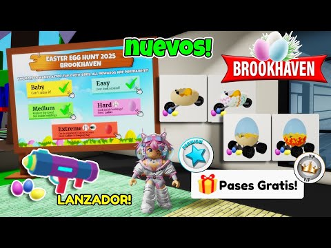 HUEVOS MODO BABY, EASY Y MEDIUM EGG HUNT 2025 NUEVO LANZA HUEVOS en BROOKHAVEN ROBLOX