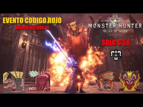 Monster Hunter World World Record Code Red Solo 6 50 Shotgun En Espanol Hd 1080p Youtube