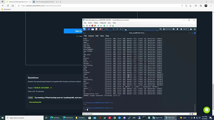 HTB Academy: Attacking Web Applications with FFUF - Vhost Fuzzing and Filtering Results