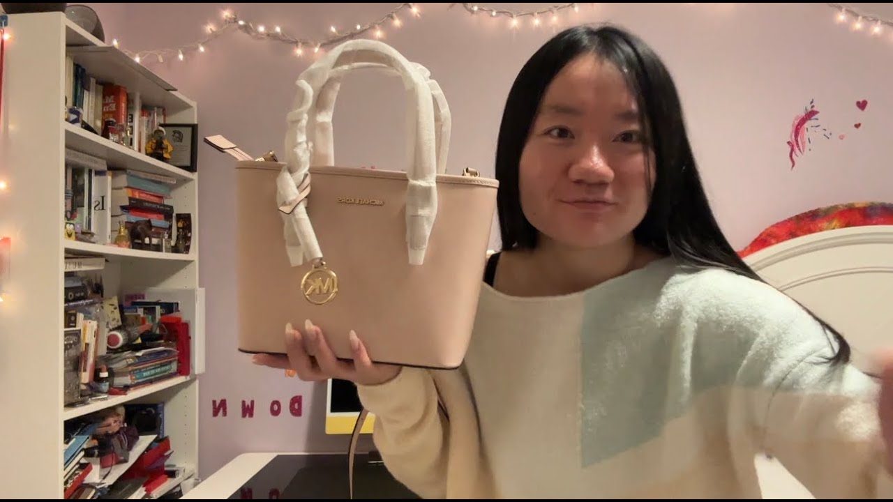 Michael Kors Bags | Michael Kors Medium Jet Set Travel Shoulder Tote Bag Rainbow | Color: White | Size: Os | Shopmybagsss's Closet