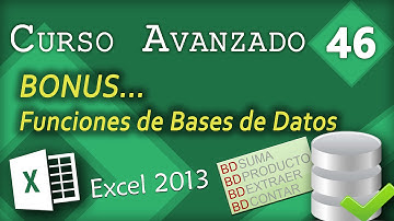 Funciones de Bases de Datos | Excel 2013 Curso Avanzado #46