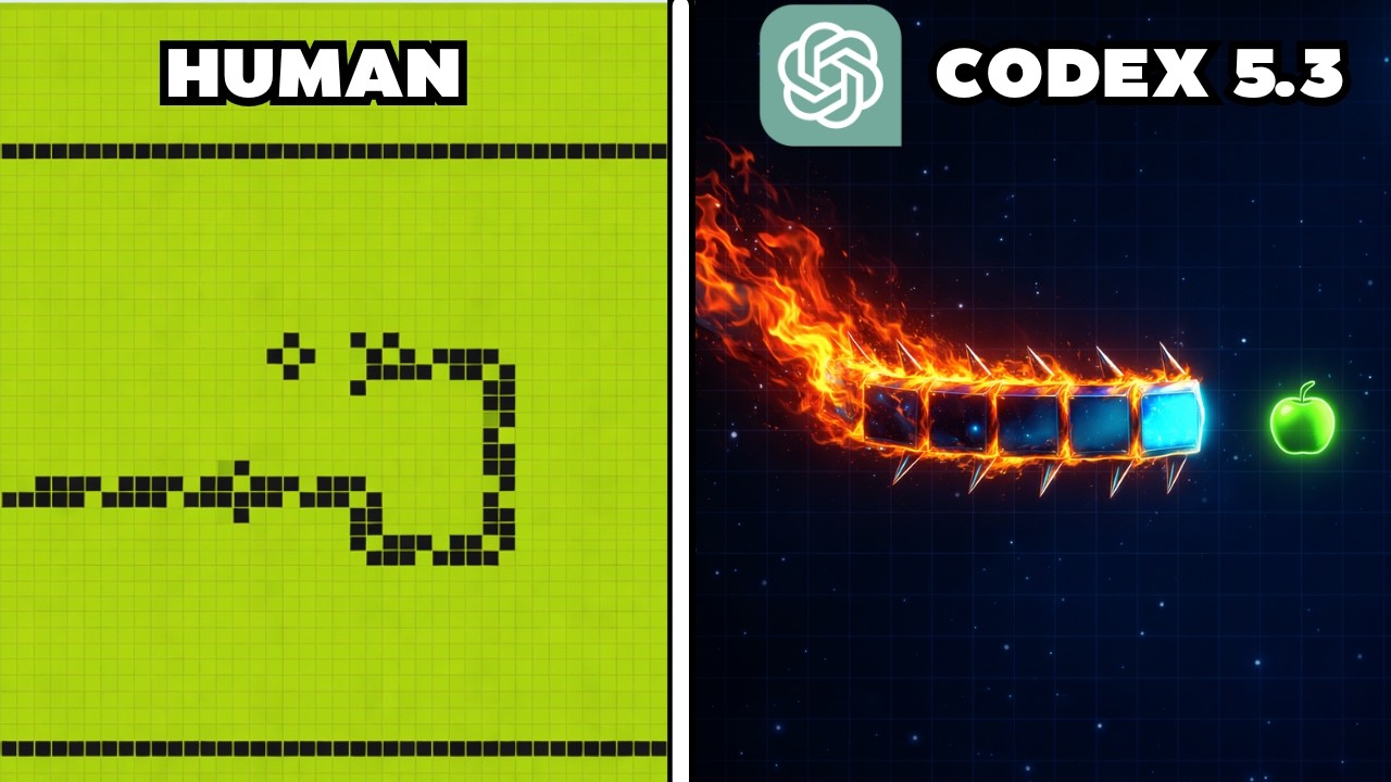 GPT-5.3 Codex Creates Snake Game From Scratch (AI Builds It!)