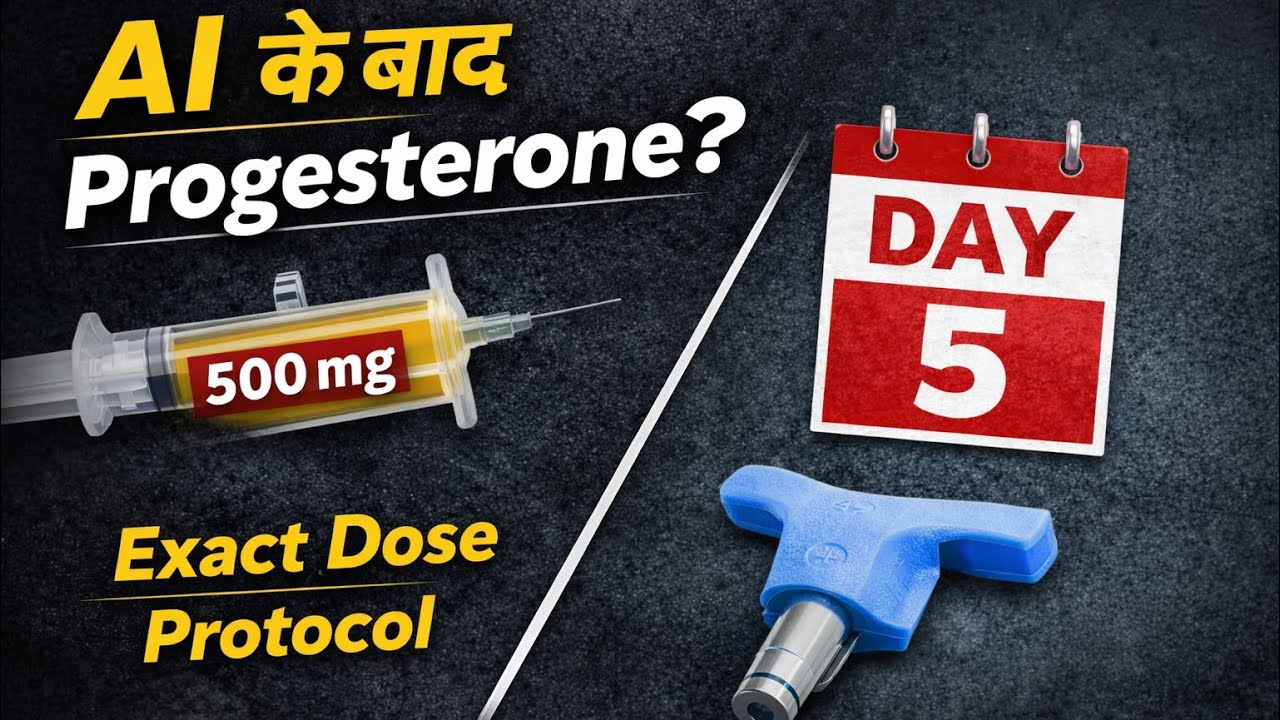 AI के बाद Progesterone कब और कैसे दें? | Exact Day & Dose Protocol | Repeat Breeding #7